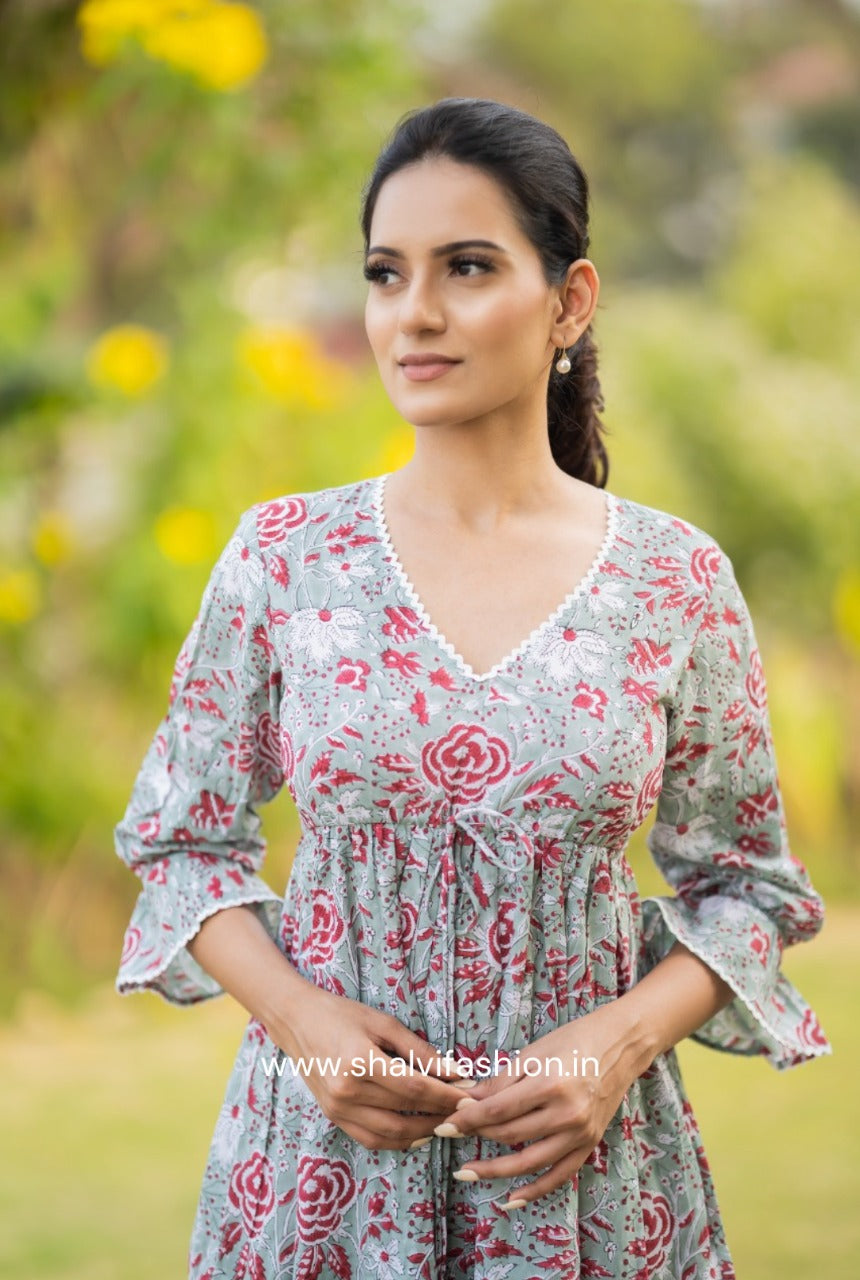 Shop jaipuri block print cotton dresses online (CRD20)