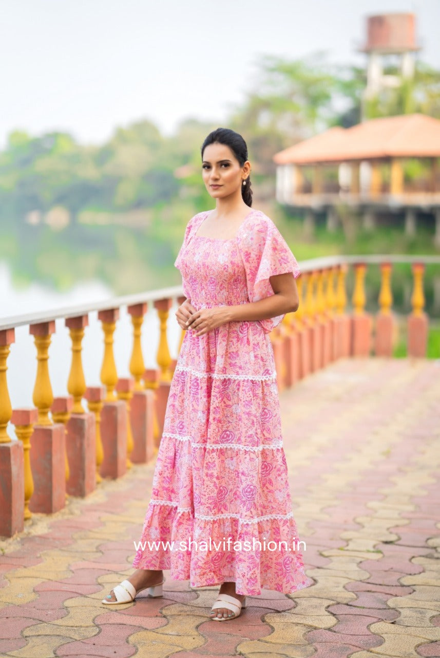 Shop jaipuri print cotton dress online (CRD21)