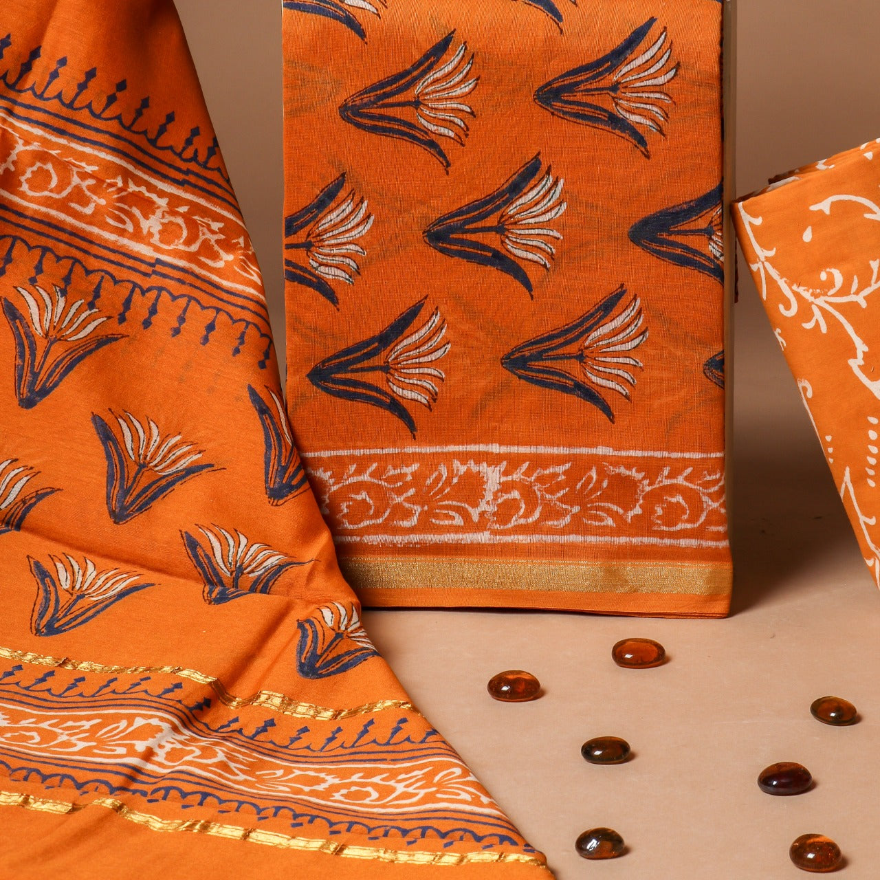Classic Chanderi Suits with Chanderi Silk Dupatta (CHA174) - ShalviFashion