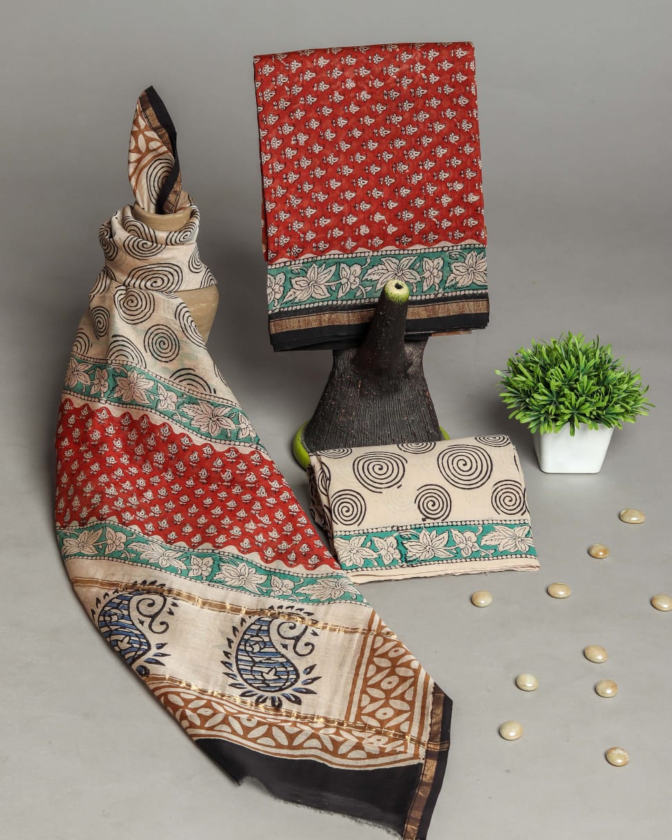 Premium Chanderi Silk Suit with Chanderi Silk Dupatta (CHA243) - ShalviFashion