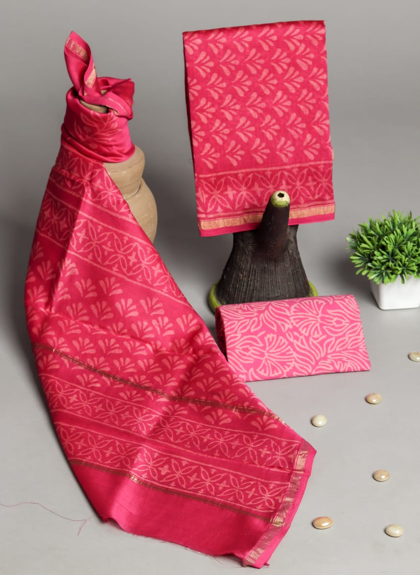 Premium Chanderi Silk Suit with Chanderi Silk Dupatta (CHA274) - ShalviFashion