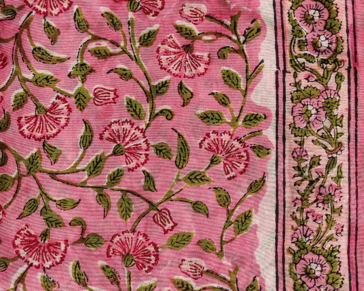 Floral Print Chanderi Silk Suit with Chanderi Dupatta (CHA372)