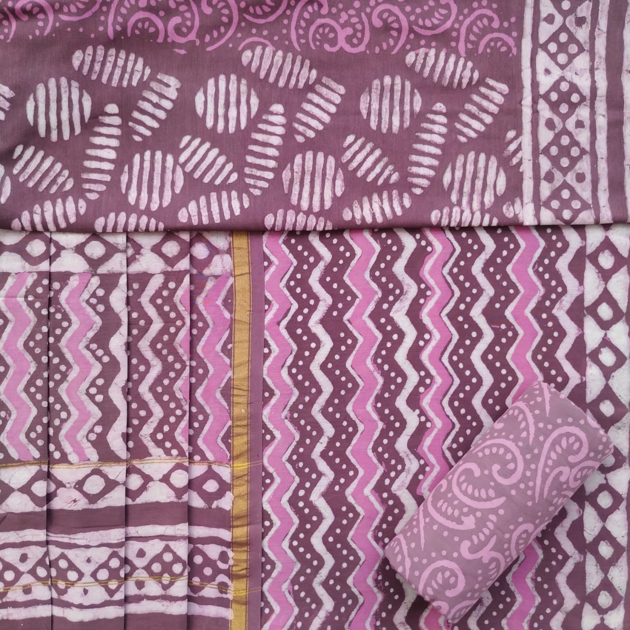 shop unstitched chanderi silk suit sets online