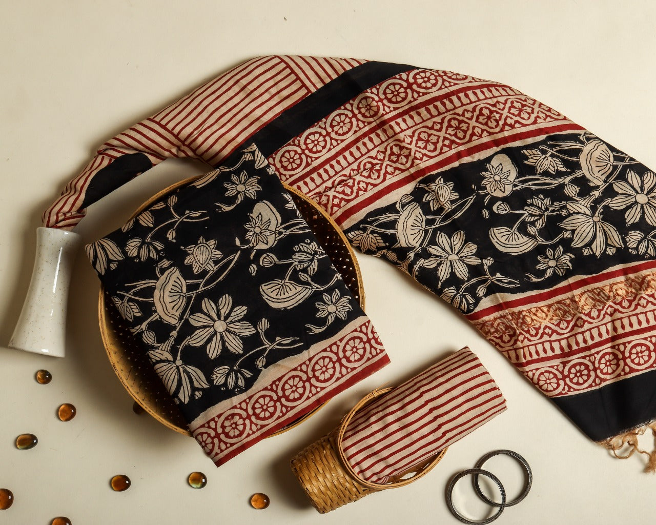 shop gota work suit with mulmul dupatta online