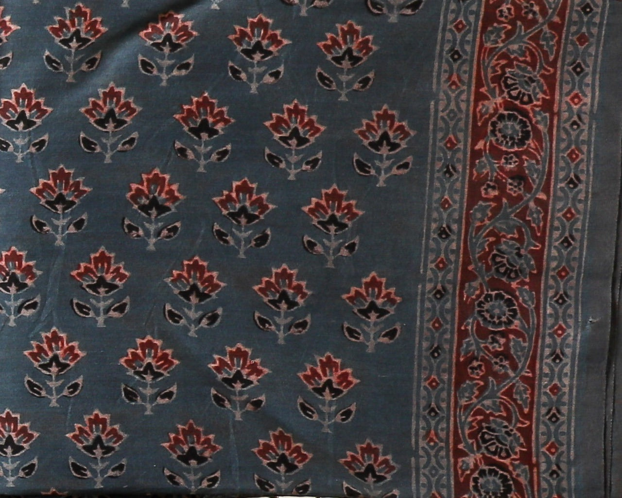 Shop unstitched ajrak print chanderi silk suit sets (CHA582)