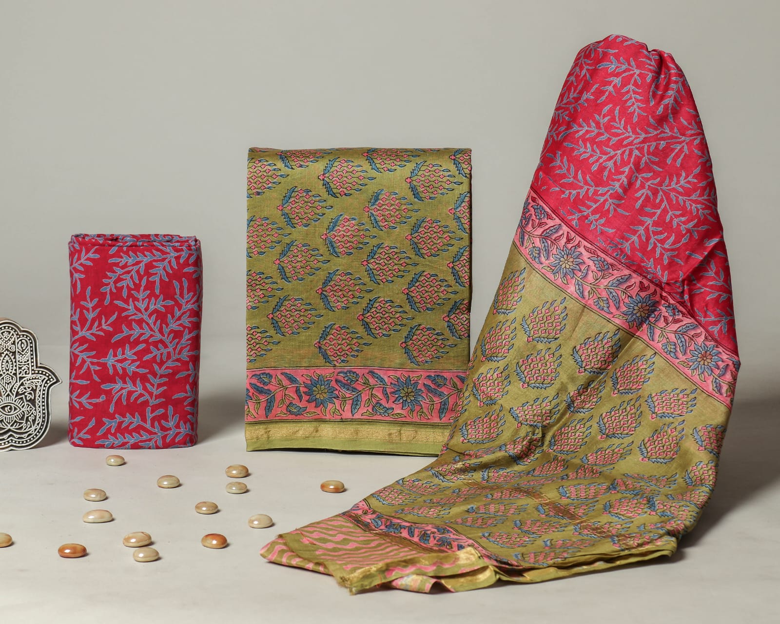 Shop chanderi silk suit sets (CHA637)
