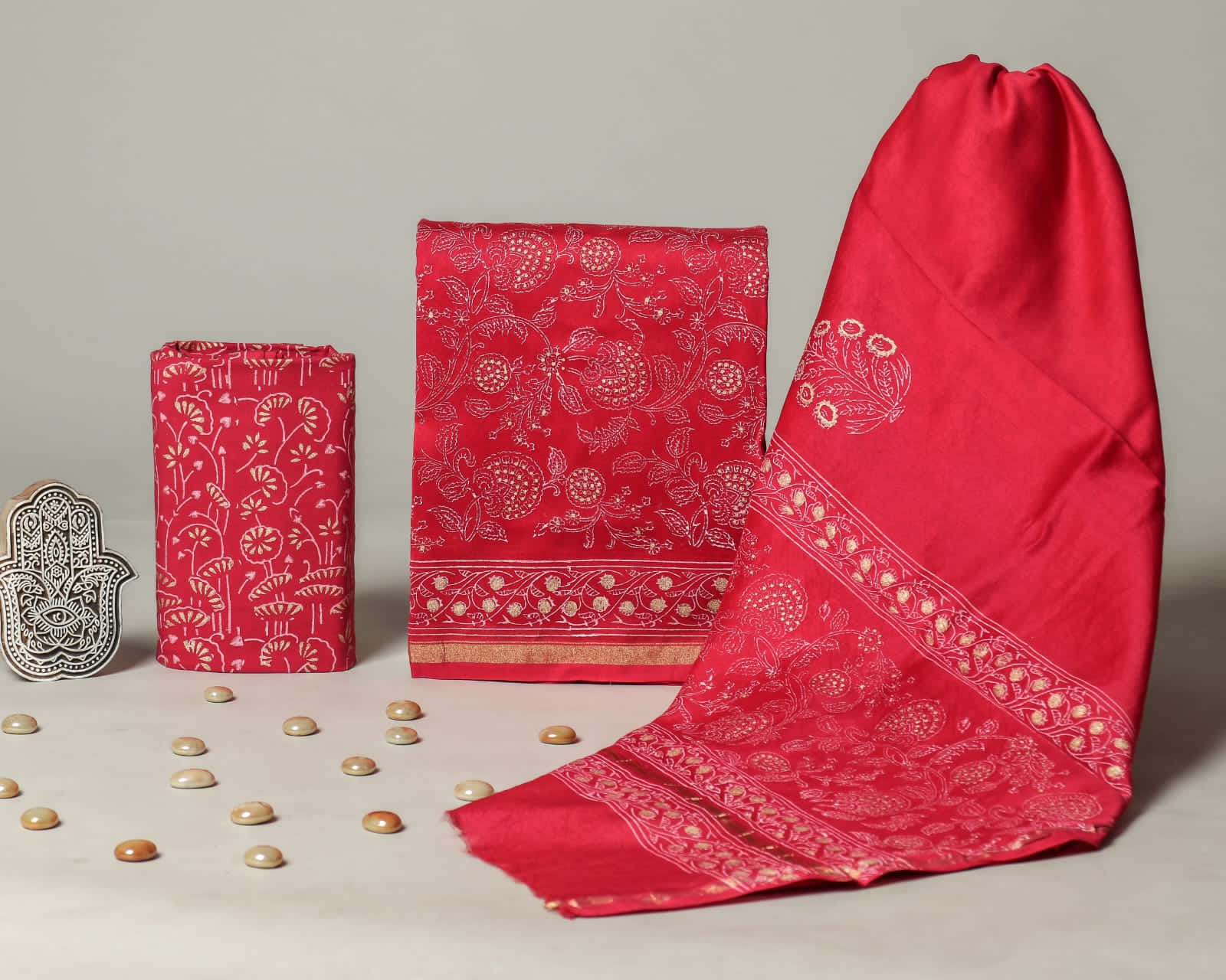 Shop chanderi silk suit sets (CHA649)