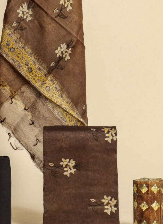 Shop ajrak print chanderi silk suit sets (CHA654)