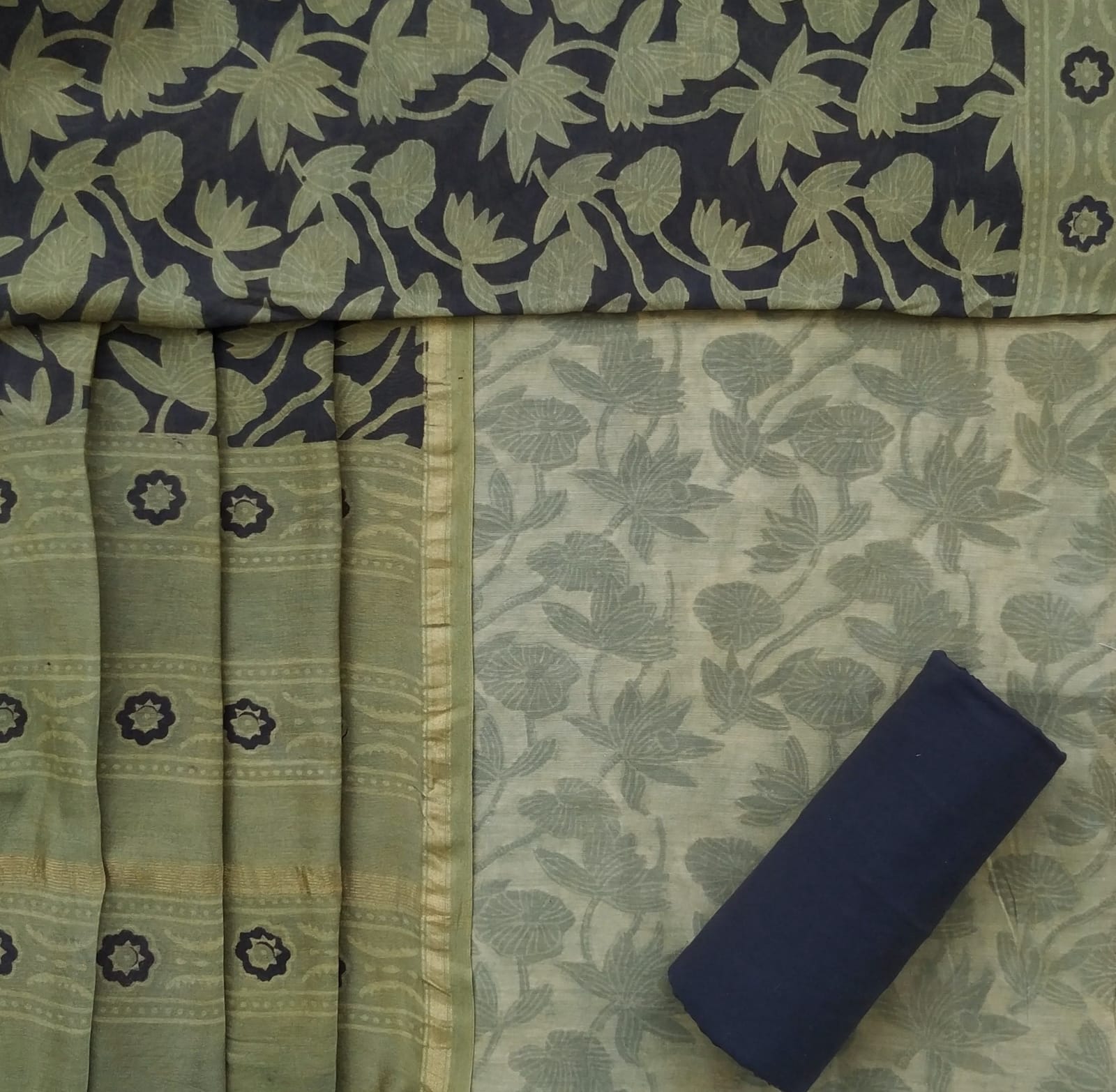 Shop unstitched chanderi silk suit sets (CHA656)