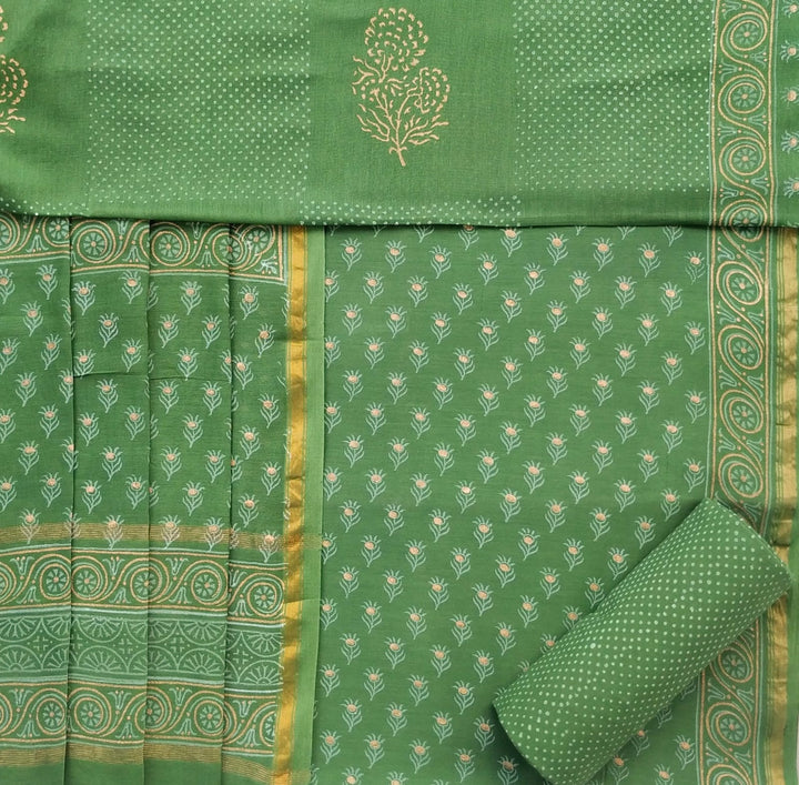 Chanderi Shibori Hand Work Suit Dress Material – Ethnic Rajasthan