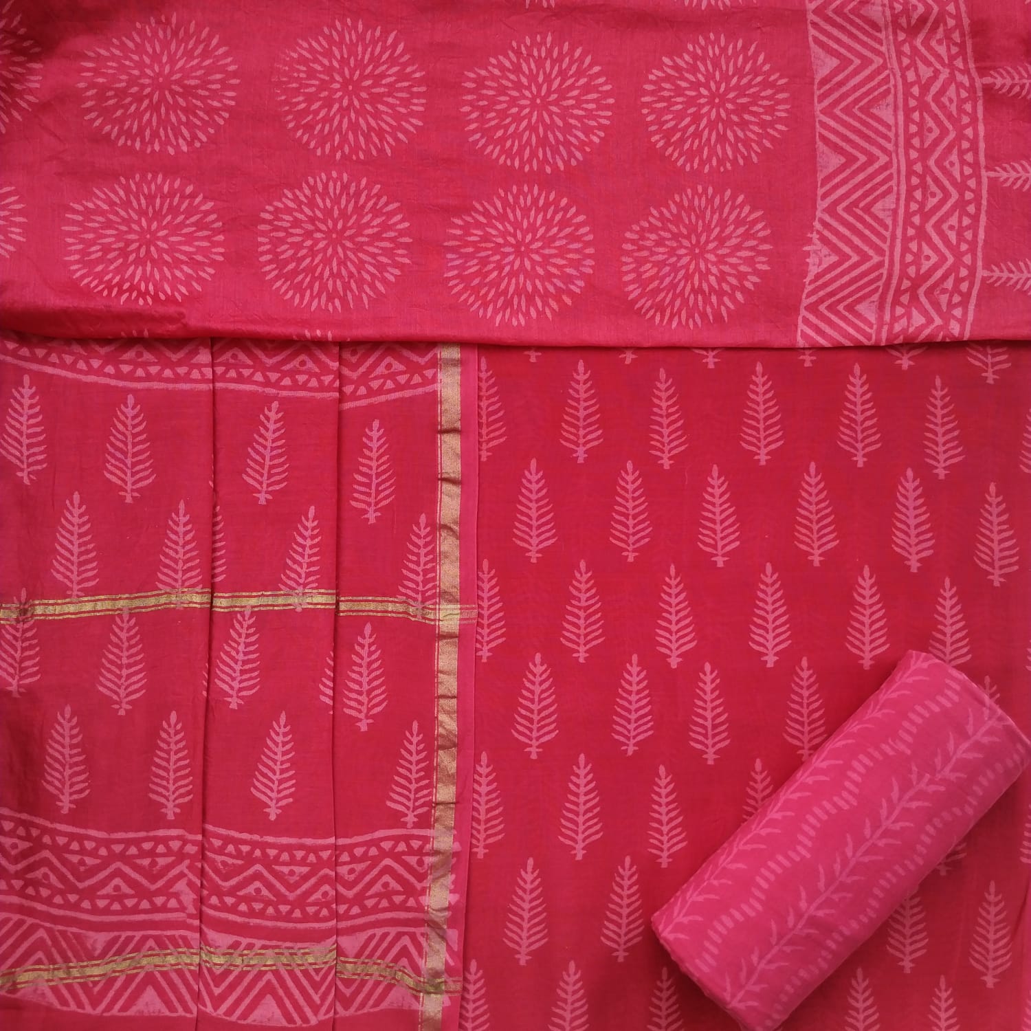 Shop unstitched chanderi silk suit sets online shopping (CHA681)