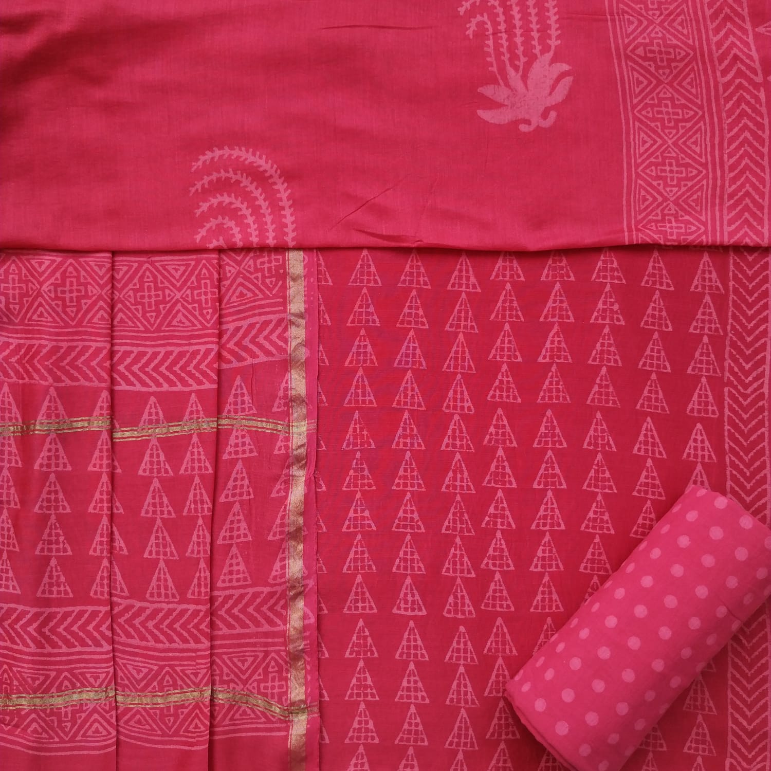 Shop unstitched chanderi silk suit sets online shopping (CHA682)
