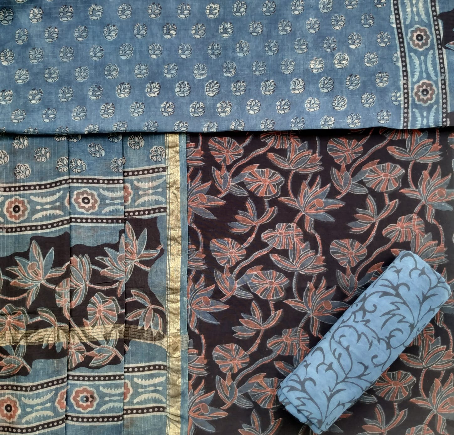 Shop unstitched chanderi silk suit sets in jaipur (CHA776)