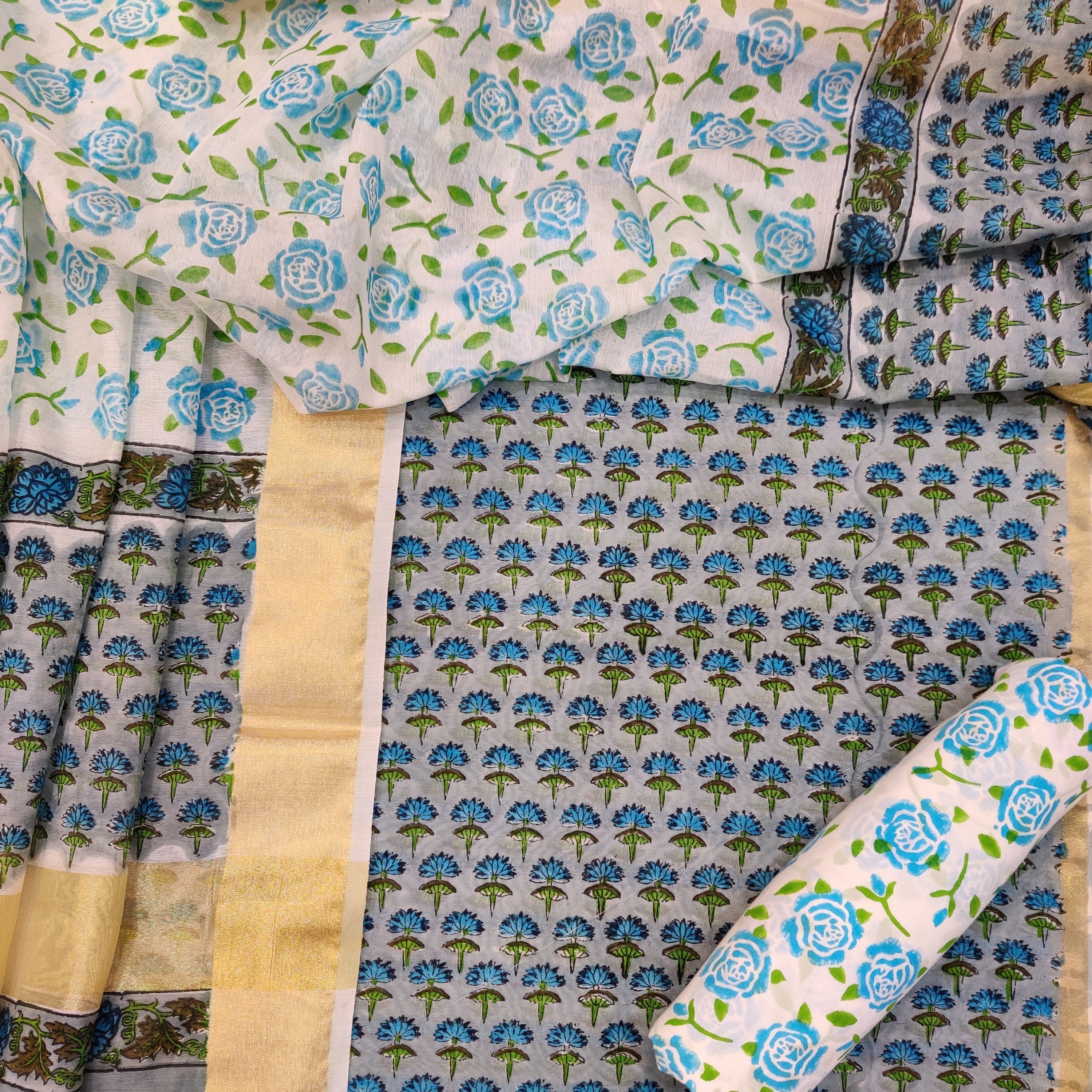 Classic Cotton Suits with  Premium Chanderi Silk Dupatta (CHD02) - ShalviFashion
