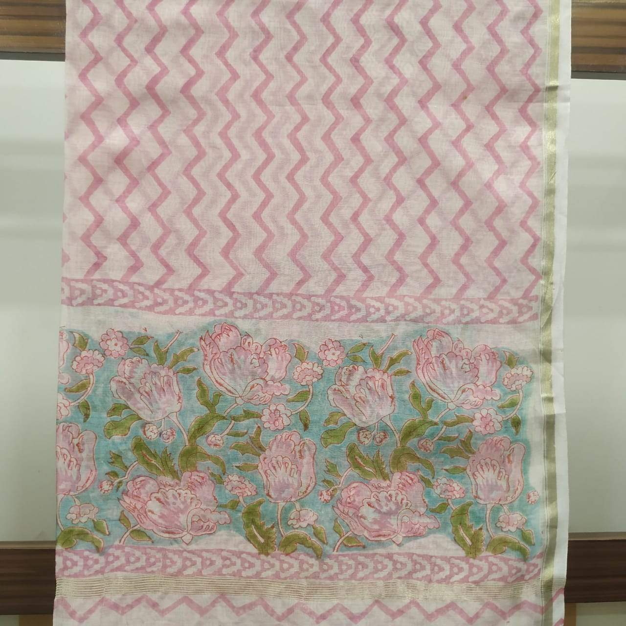 Exclusive Pure Cotton Suit with Premium Chanderi Silk Dupatta (CHD35) - ShalviFashion
