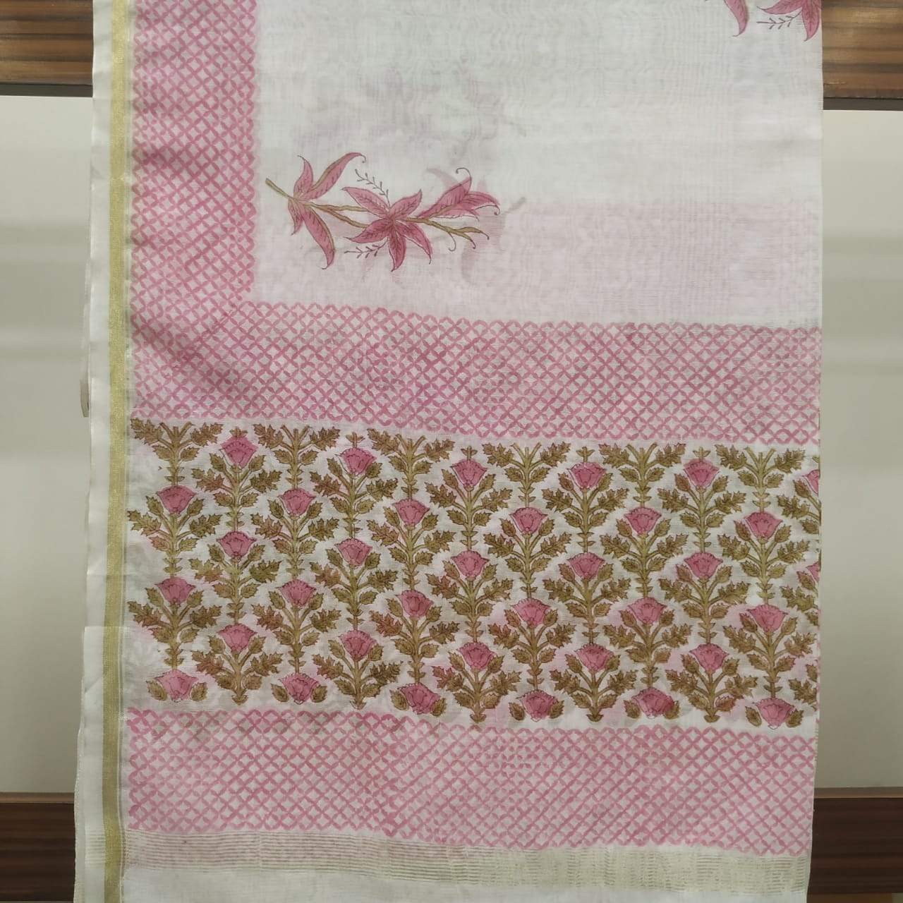 Designer Hand Block Print Pure Cotton Suit with Premium Chanderi Silk Dupatta (CHD36) - ShalviFashion