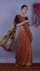 Beautifully Hand carfted Chanderi Saree (CHSAR17) - ShalviFashion