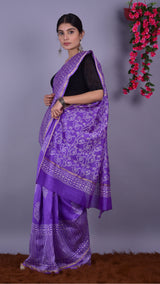 Beautifully Hand carfted Chanderi Saree (CHSAR24) - ShalviFashion