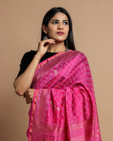 Shop Khadi Gold Print Premium Chanderi Saree Collection online (CHSAR37)