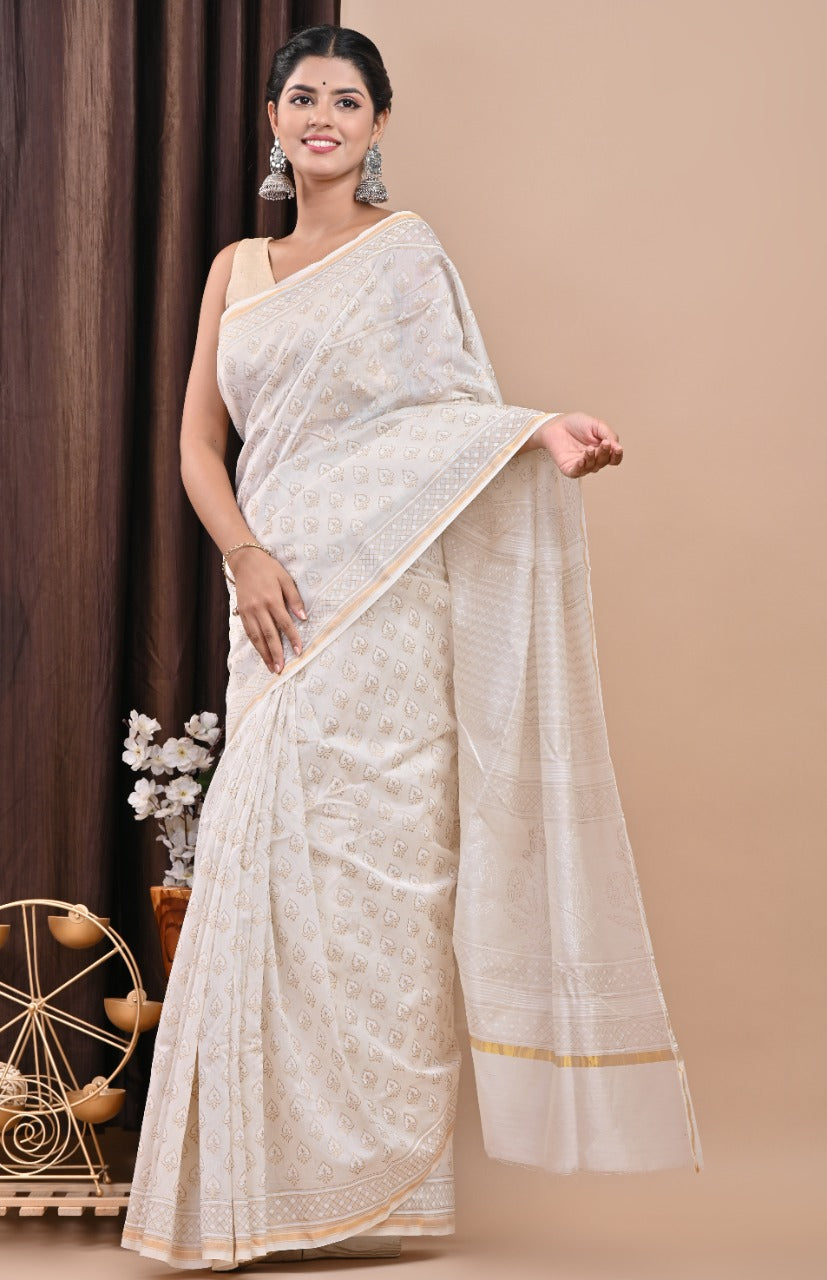 Shop jaipuri print chanderi silk sarees online (CHSAR42)