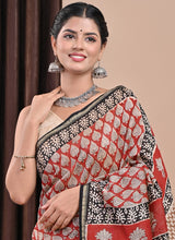 Shop hand block print chanderi sarees (CHSAR52)