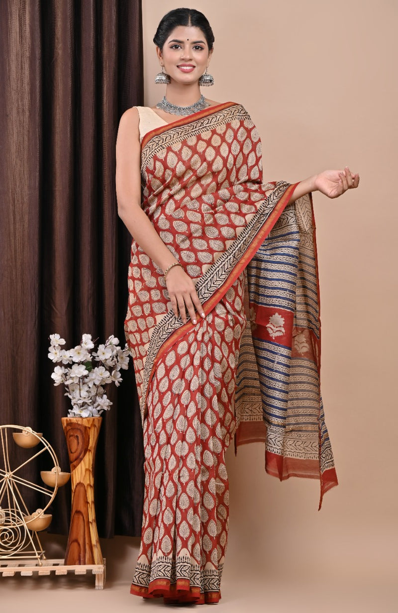 Shop chanderi silk sarees in jaipur (CHSAR55)