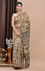 Shop ajrak print chanderi silk sarees (CHSAR57)
