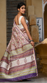 Shop jaipuri print chanderi silk sarees online