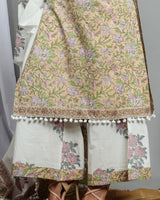 shop stitched pure cotton suit set with mulmul dupatta online (CSS02)