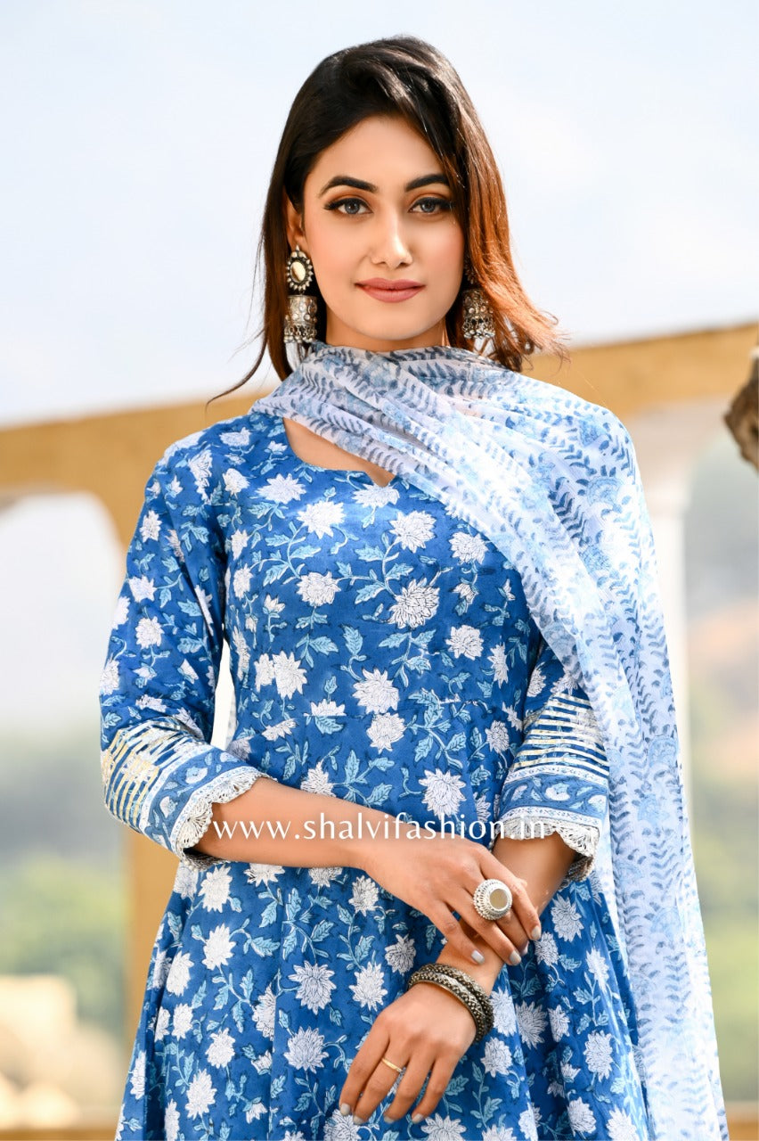 Shop jaipuri print anarkali suit sets (CSS35CH