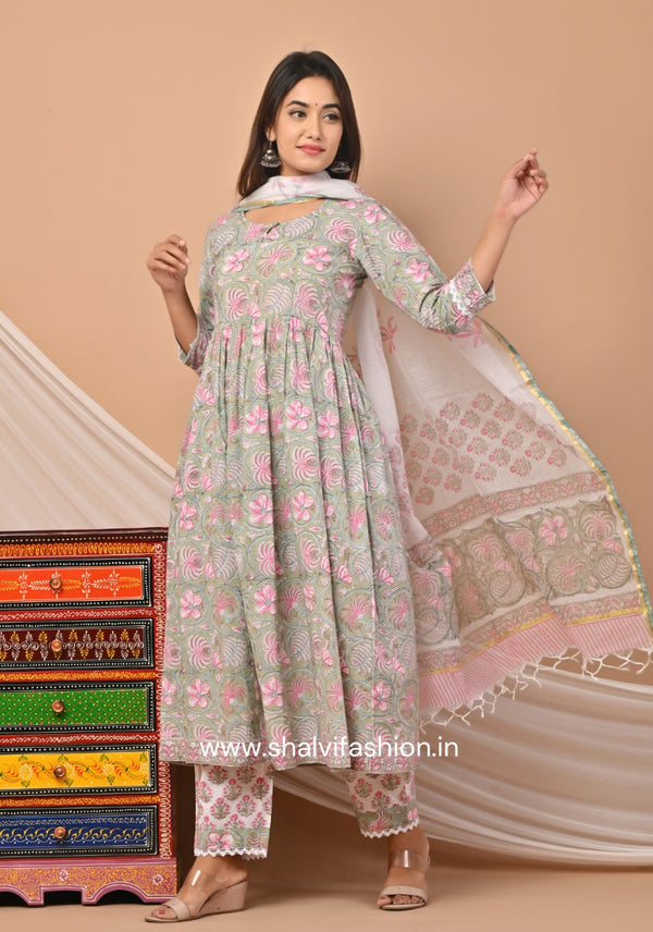 Shop jaipuri print cotton suit sets online shopping (CSS51KD)