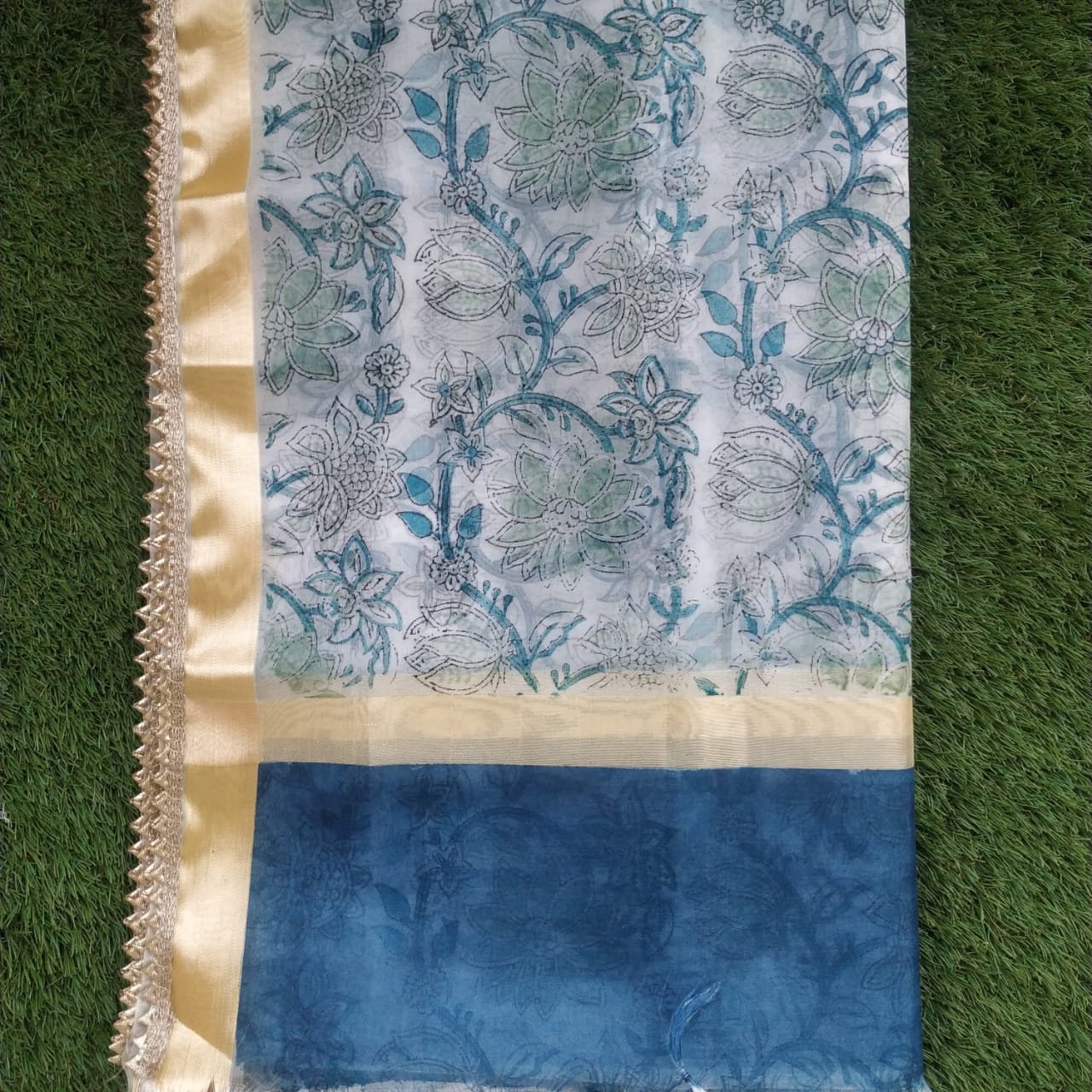Shop Unstitched Gota Work Suits with Premium Organza Dupatta (GOTA176)