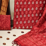 Shop unstitched chanderi silk suit set online jaipur (GOTA287)