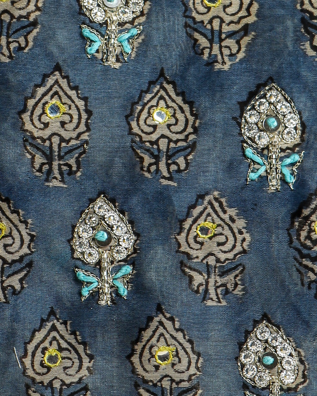 Shop unstitched chanderi silk suit set (GOTA288)
