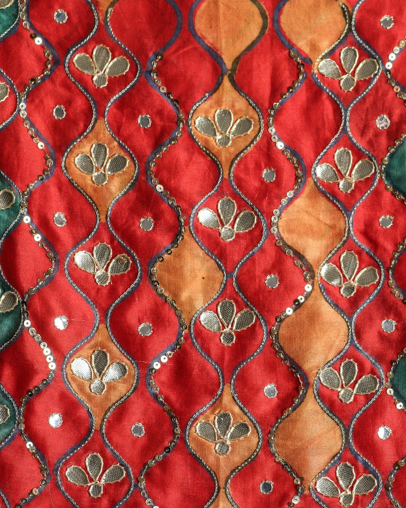 Shop premium jaipur print chanderi silk suit sets online (GOTA290)