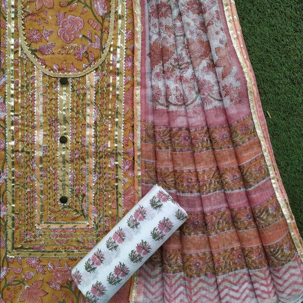 Shop gota work suit sets with kota dupatta (GOTA328KD)