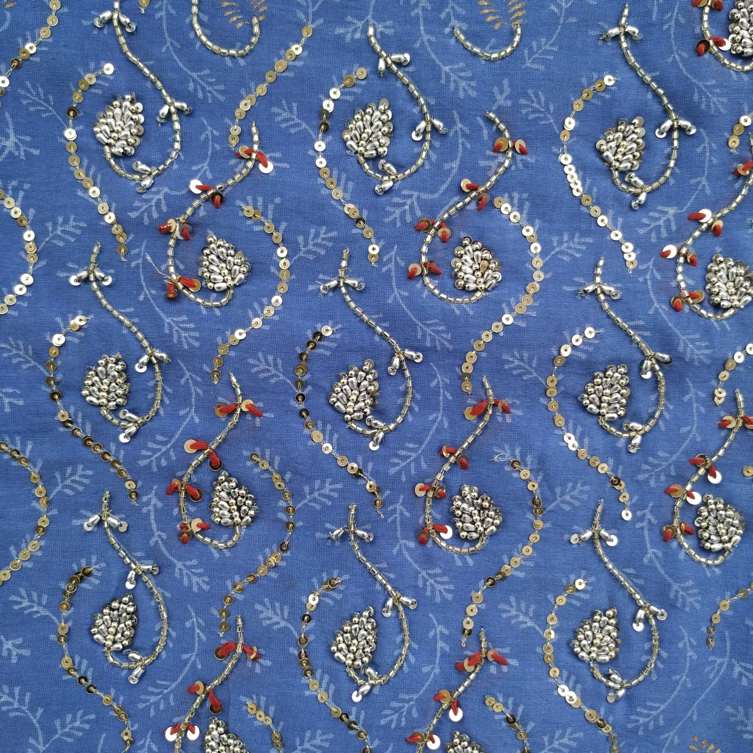 Shop zardosi work chanderi silk suit sets online shopping (GOTA336)