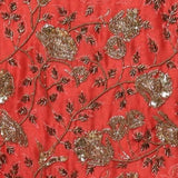 Shop unstitched hand work chanderi silk suit sets in jaipur (GOTA338)