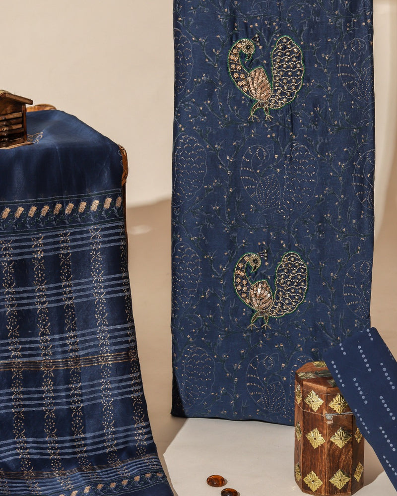Shop hand work maheshwari silk suits online (GOTA393)