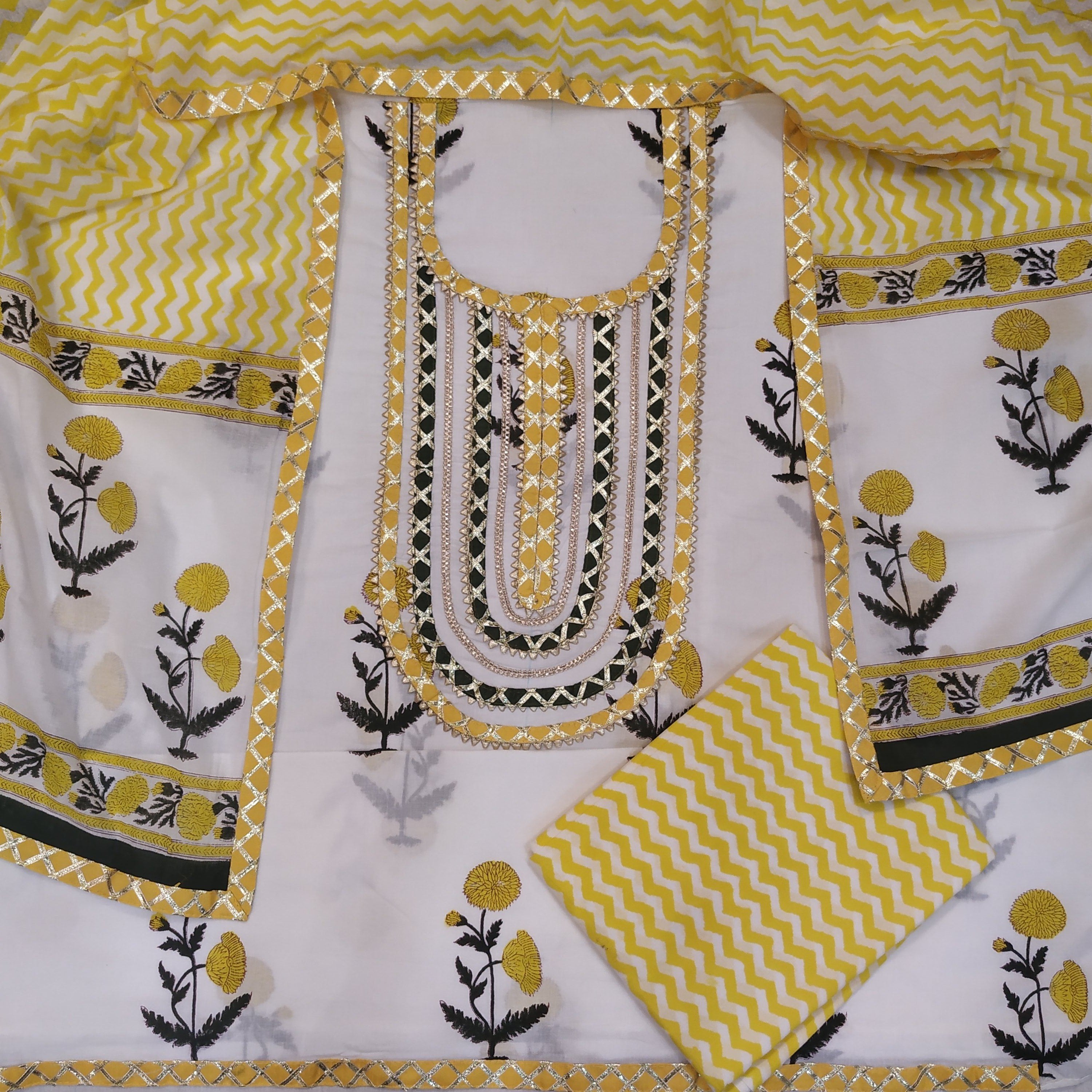 Festive Season Gota Collection with Classy Cotton Dupatta- (GOTA43) - ShalviFashion