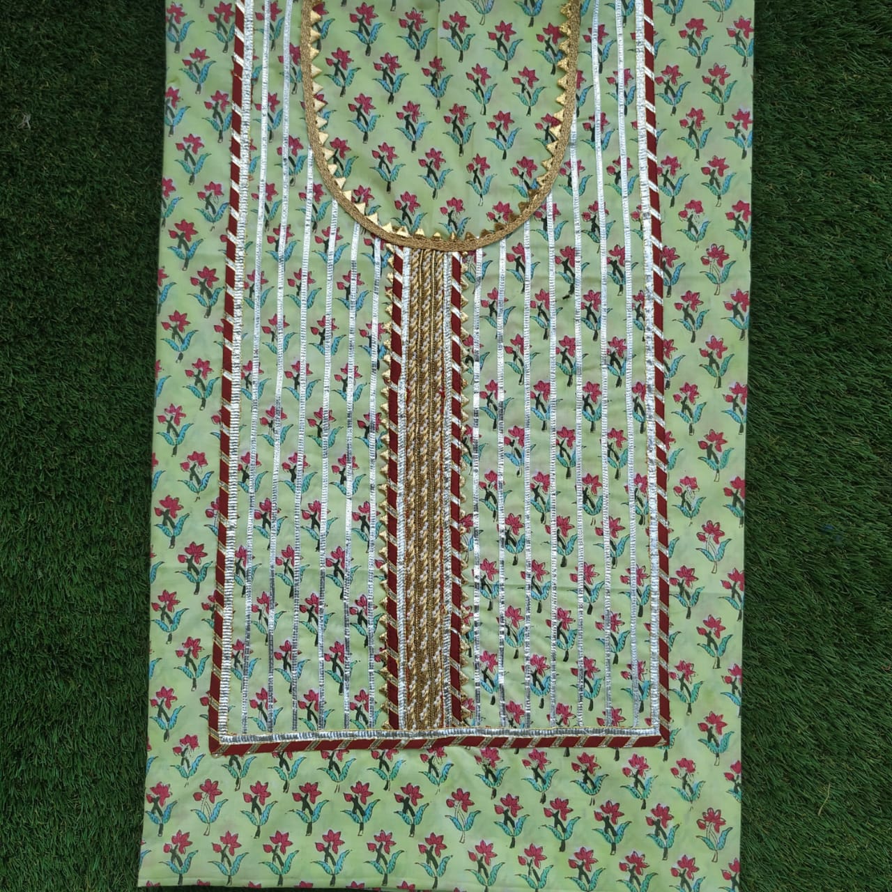 Festive Season Gota Collection with Classy Cotton Dupatta - (GOTA45) - ShalviFashion