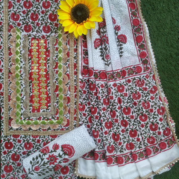 Festive Season Gota Collection with Classy Cotton Dupatta - (GOTA66)