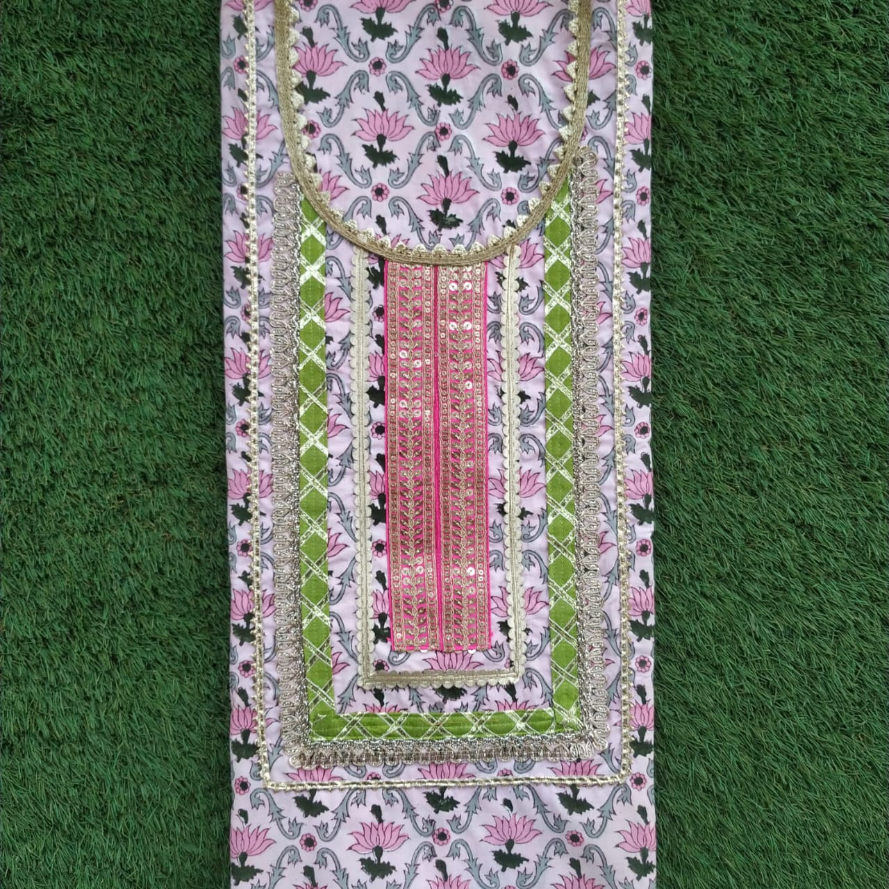 Festive Collection: Gota Work Suit with Kota Doria Dupatta (GOTA27)