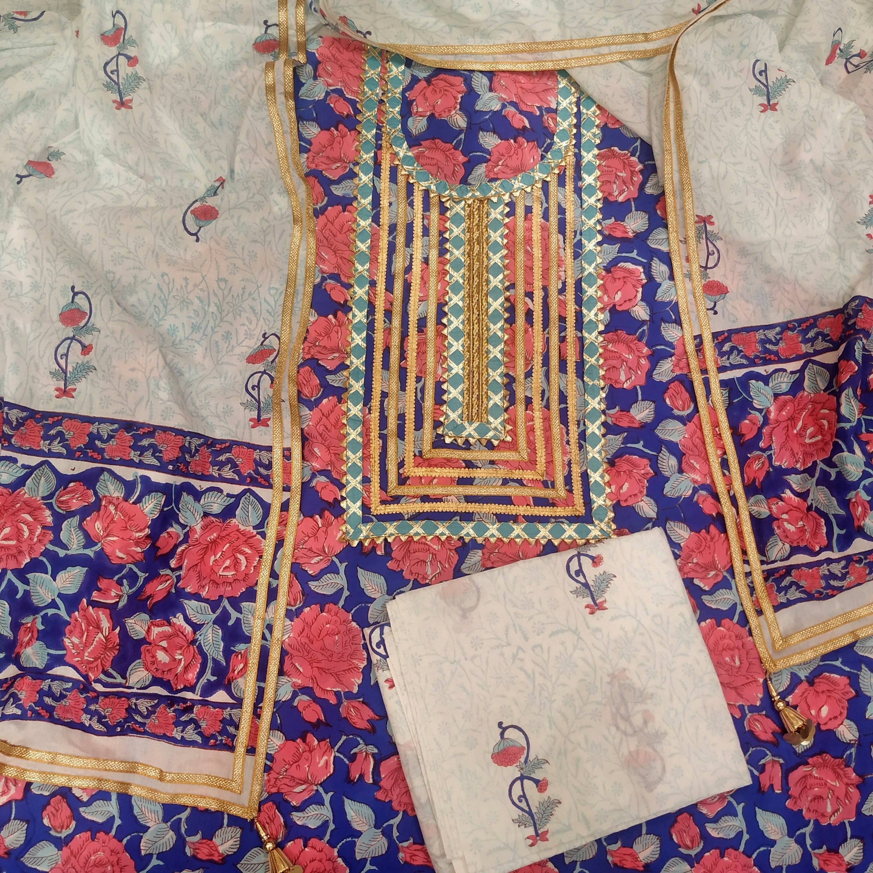 Festive Season Gota Collection with Classy Cotton Dupatta - (GOTA84) - ShalviFashion