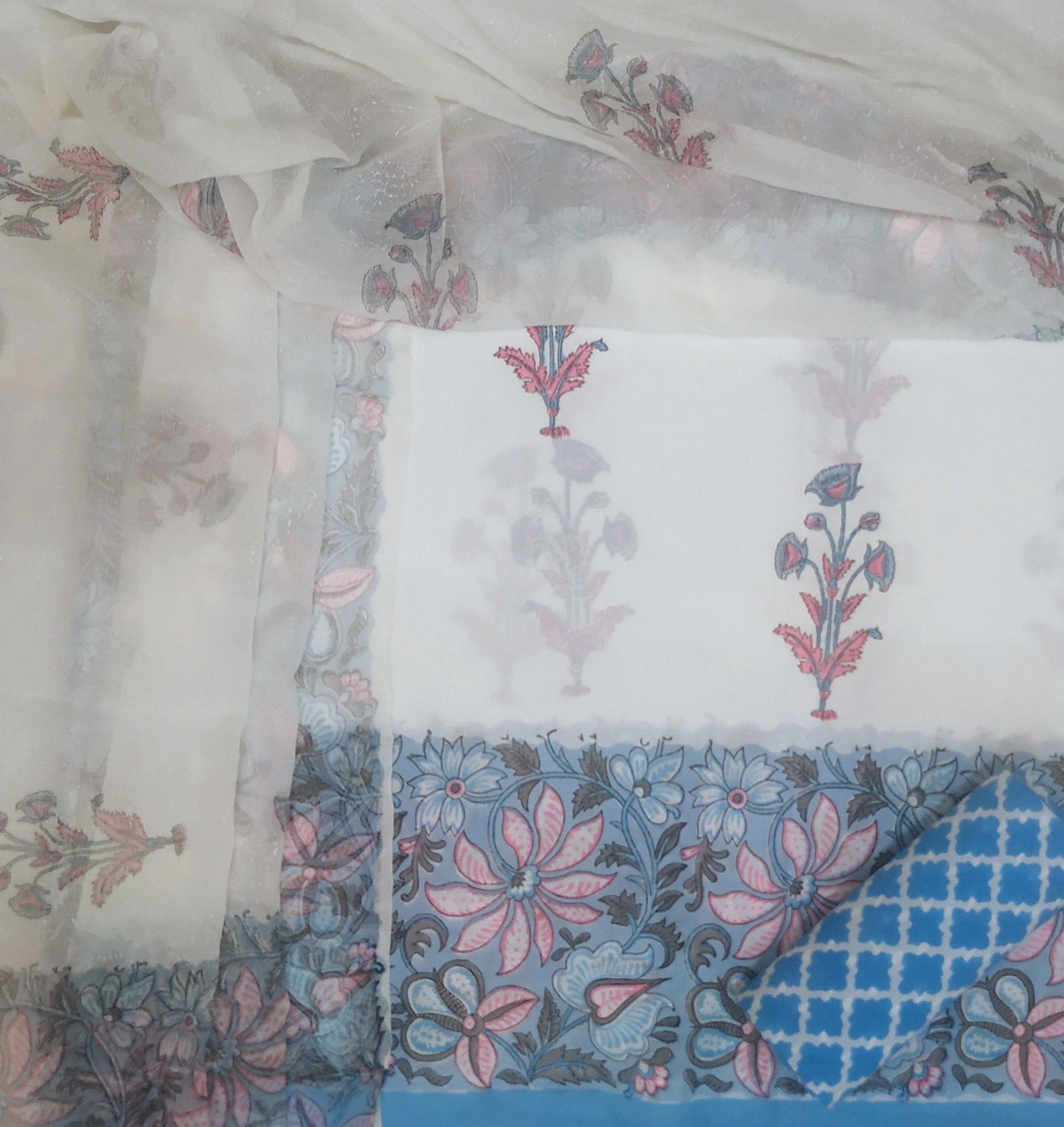 Pure Cotton Suits with Chiffon Dupatta (PCHF67) - ShalviFashion