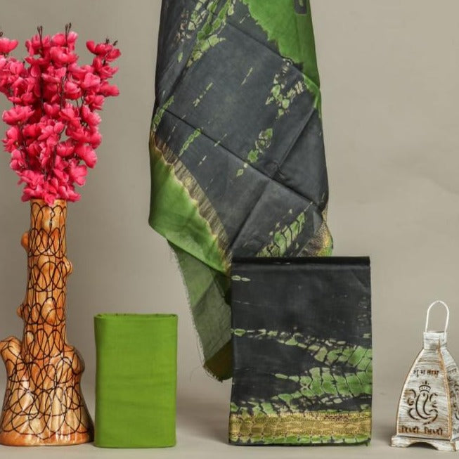 Shop traditional hand block print maheshwari silk suit online (MSL112)
