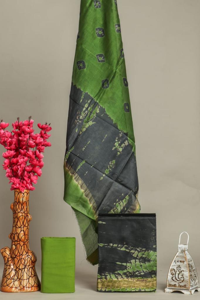 Shop traditional hand block print maheshwari silk suit online (MSL112)