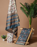 Exclusive Hand Block Print Maheshwari Silk Suit Set (MSL133)