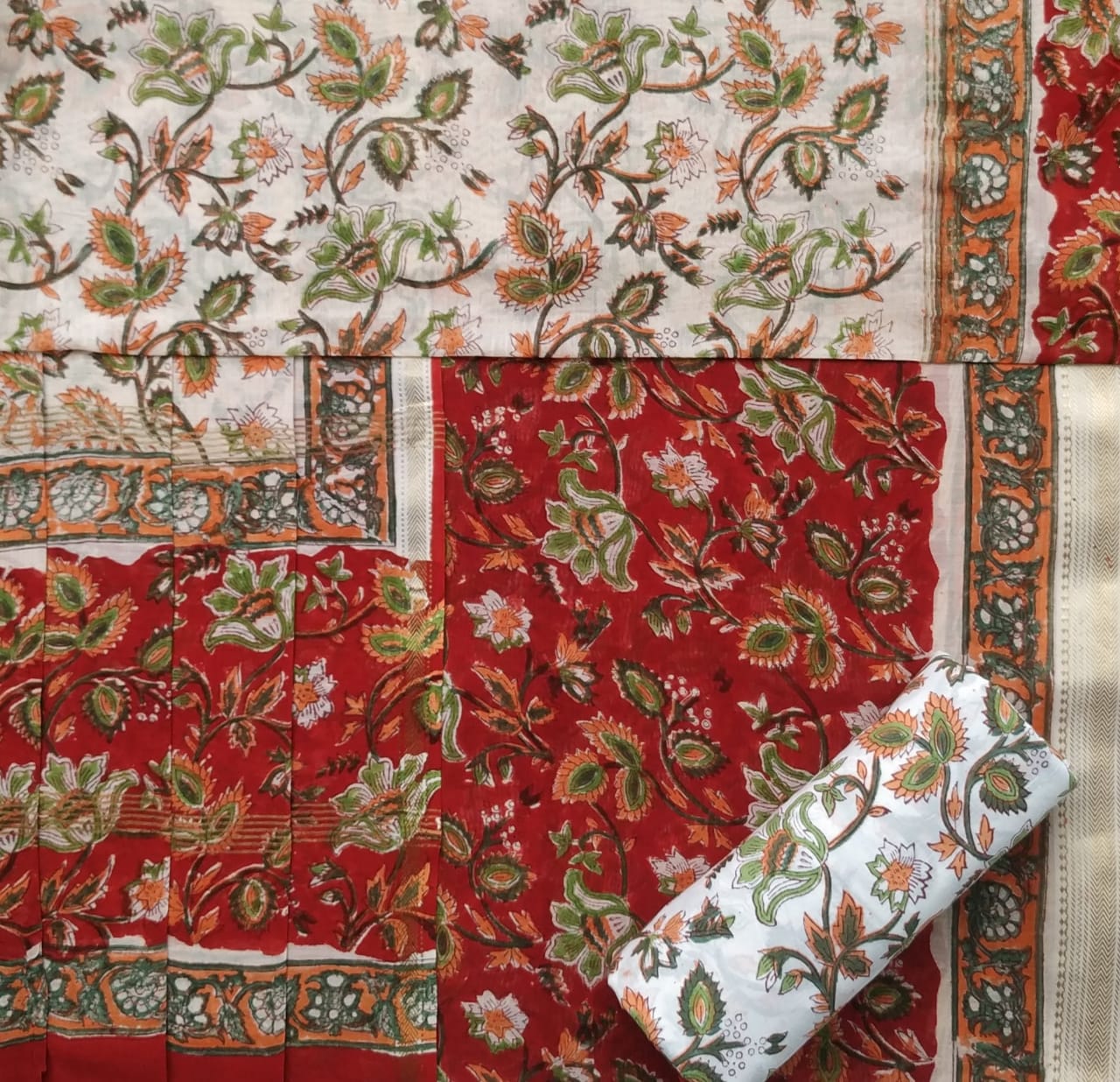 Shop premium unstitched maheshwari silk suit sets in jaipur (MSL220)