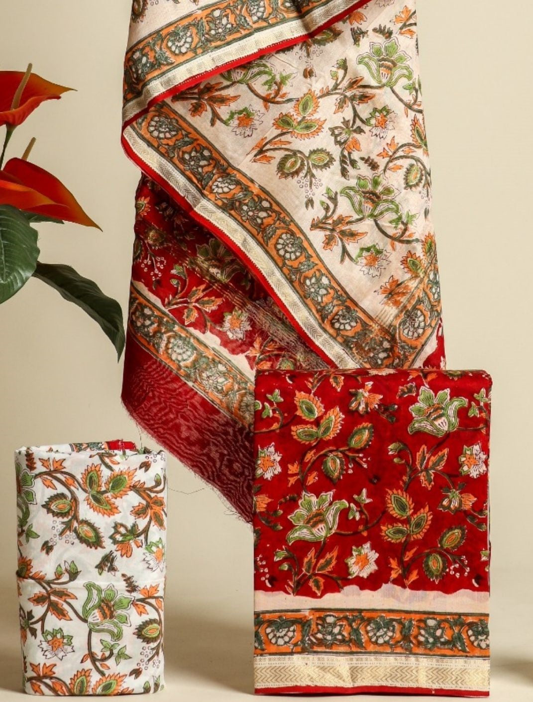 Shop premium unstitched maheshwari silk suit sets in jaipur (MSL220)